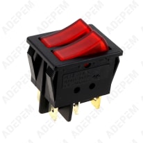 Interruptor doble rojo de 6 polos 481127717504