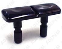 Botón doble marrón