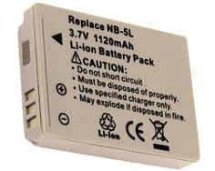 Batería para canon nb-5l 3,7v 1120mah image