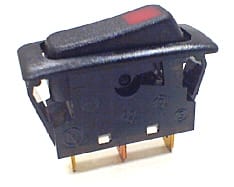 Interruptor negro de 3 polos con LED rojo image