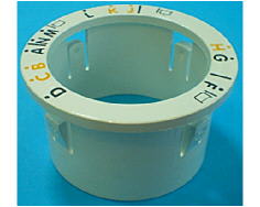 Disco de botón blanco graduado image