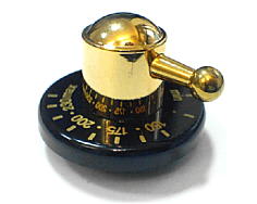 Pomo del horno negro y dorado image