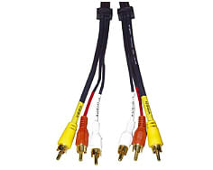 Cable 3 rca macho / 3 rca macho 2m dorado image