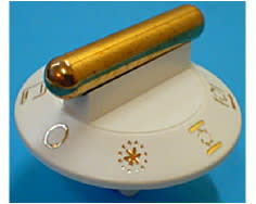 12h horno botón oro/blanco image