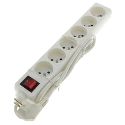 Bloque de 6 tomas + interruptor image