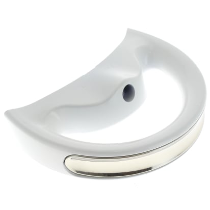 Maniglia della vasca in acciaio inox e bianco image