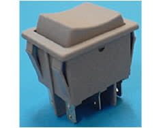 Interruttore on/off grigio a 6 pin image