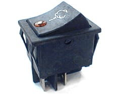 Interruptor negro de 4 polos con LED naranja image