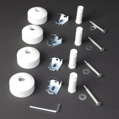 Kit staffa a parete corta bianca, 098895 image