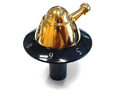 Botón negro y dorado 0 a 6 12h image