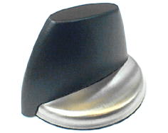 Botón de las 6 en negro y acero inoxidable image