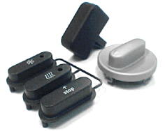 Pulsanti + tasti neri image