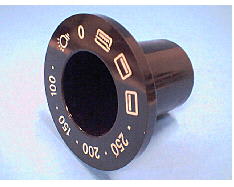 Indicador negro del mando del termostato image