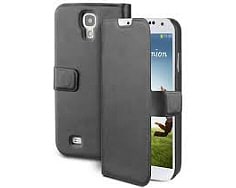 Custodia folio nera sottile per galaxy s4 image