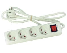 Bloque de 4 tomas + interruptor image