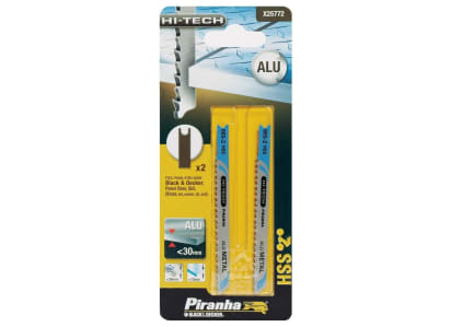 Juego de 2 hojas de sierra de calar u alu/plast. image