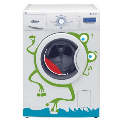 Pegatina rana lavadora con ojo de buey image