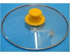 Coperchio in vetro + manico giallo image