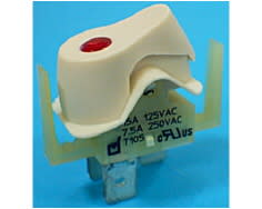 Interruttore beige a 3 pin con LED rosso image