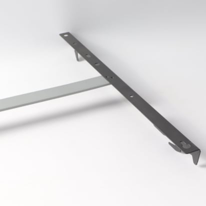 Supporto a parete grigio h 1000w, 098426 - 2