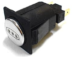 Interruttore cromato e nero a 2 pin image