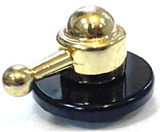 Botón negro y dorado 12h gas image