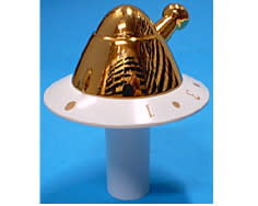 Pomo dorado/blanco del termostato del horno image