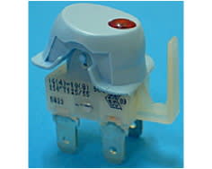 Interruttore blu a 3 pin con LED rosso image