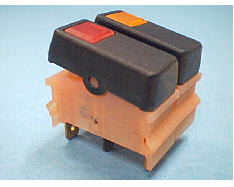 Doppio interruttore nero con indicatori luminosi image