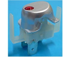 Interruptor gris de 3 polos con LED rojo image