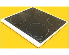 Encimera de cristal cerámico blanco image