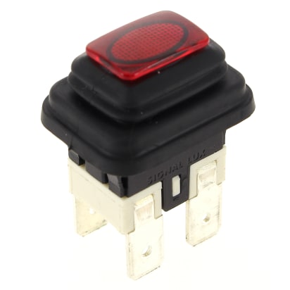 Interruttore nero a 4 pin con LED rosso image