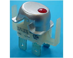 Interruptor gris de 3 polos con LED rojo image