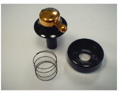 Botón del quemador de las 9 en negro y dorado image