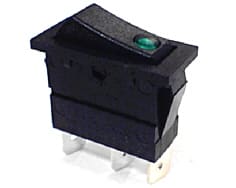 Interruttore nero a 3 pin con LED verde image