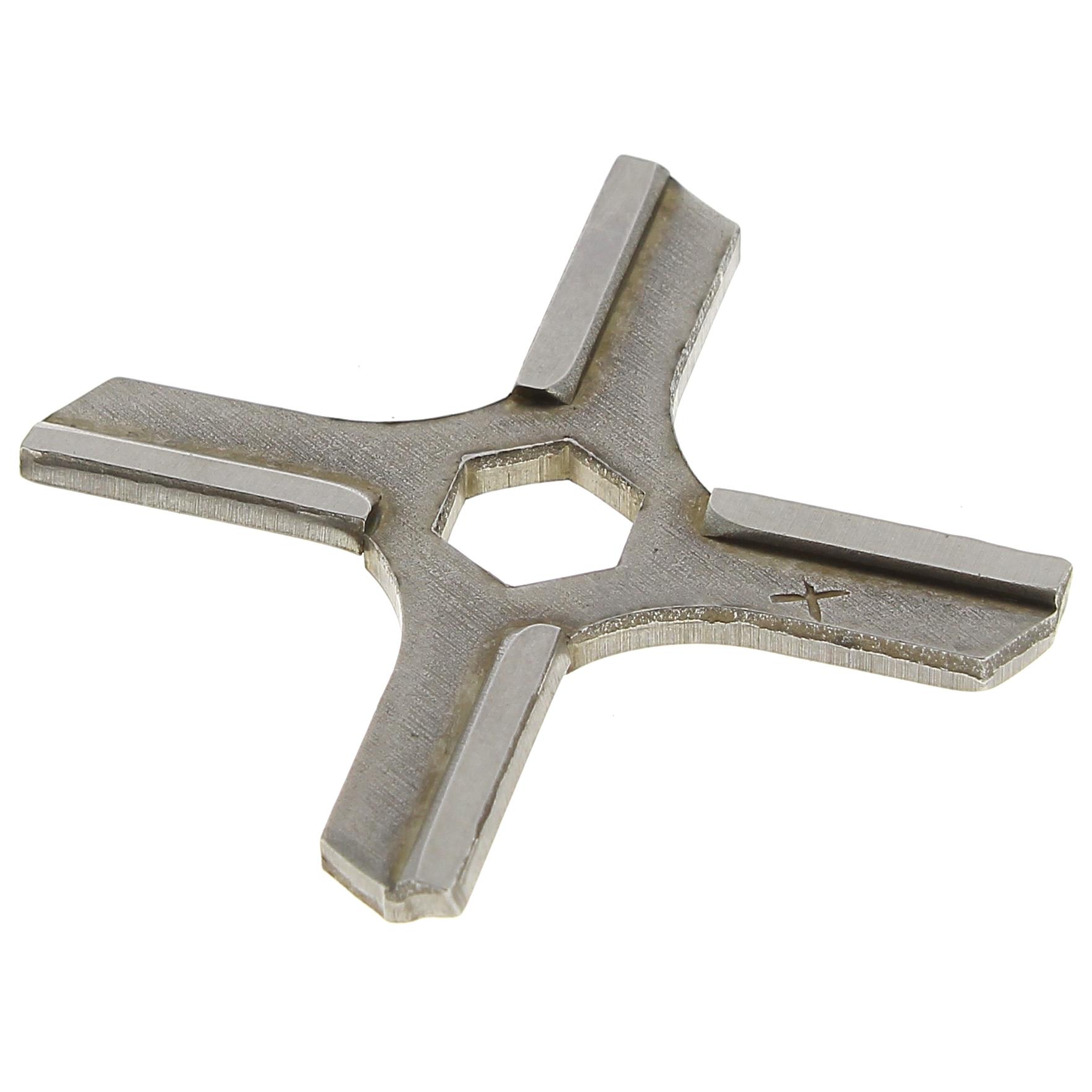 Couteau Hachoir Pour Hachoir à Viande Moulinex - Pièce Détachée Inox - Compatible HV8 Et HV10 - Référence XF911401