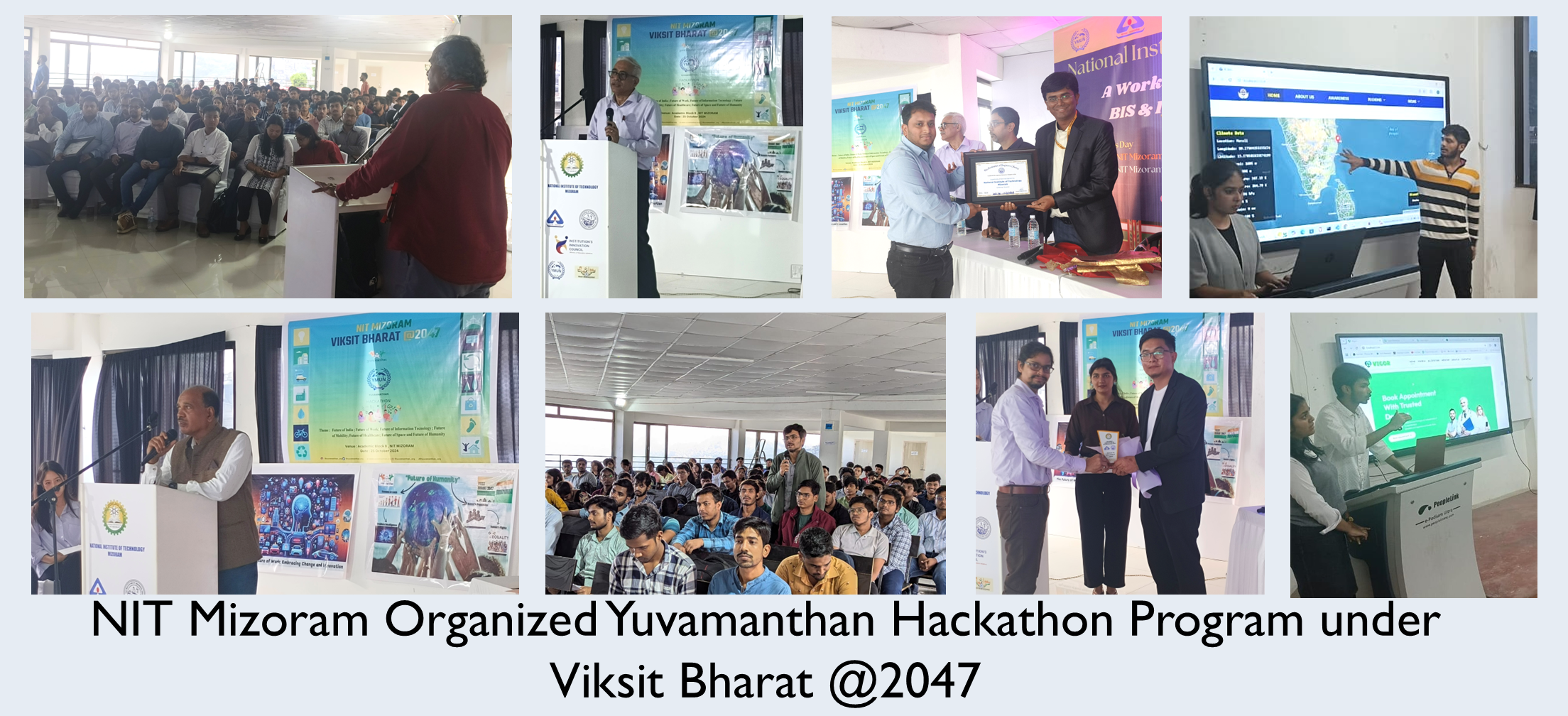 Inauguration of NIT Mizoram IE(I) Students Chapter, World Standards Day celebration, Incubators’ Meet, and Yuvamanthan Hackathon 2024 at NIT Mizoram
