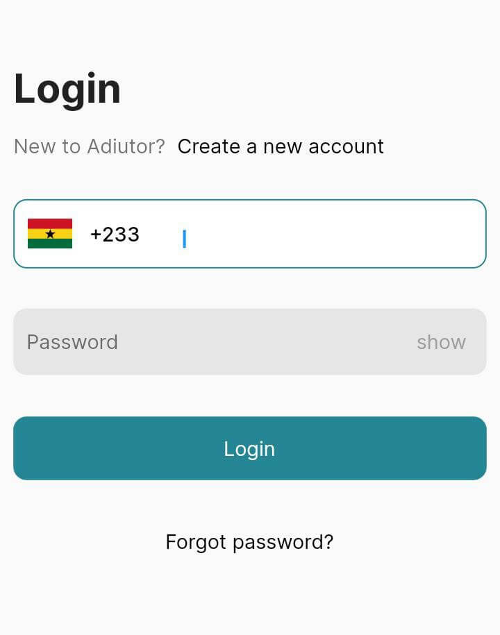 login page