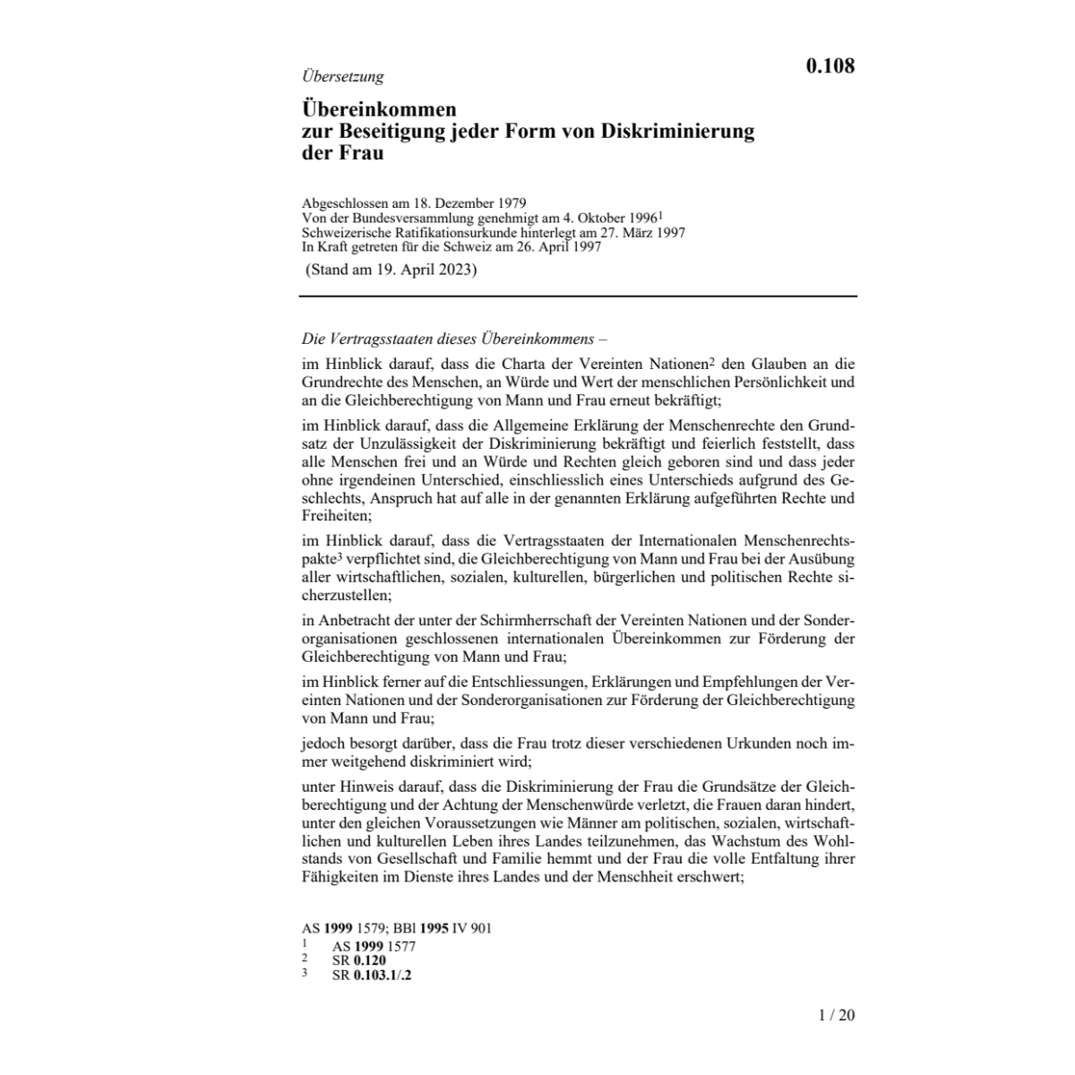 Abk. Diskriminierung der Frau