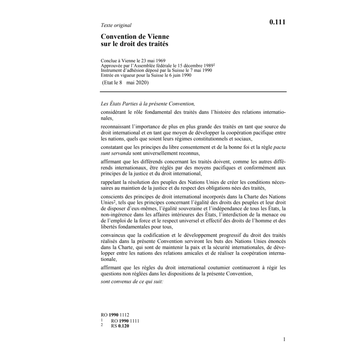 Conv. de Vienne sur le droit des traités