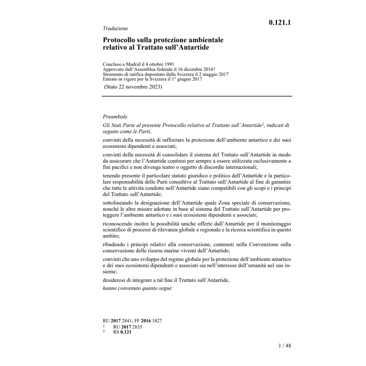 Protocollo al Trattato sull'Antartide