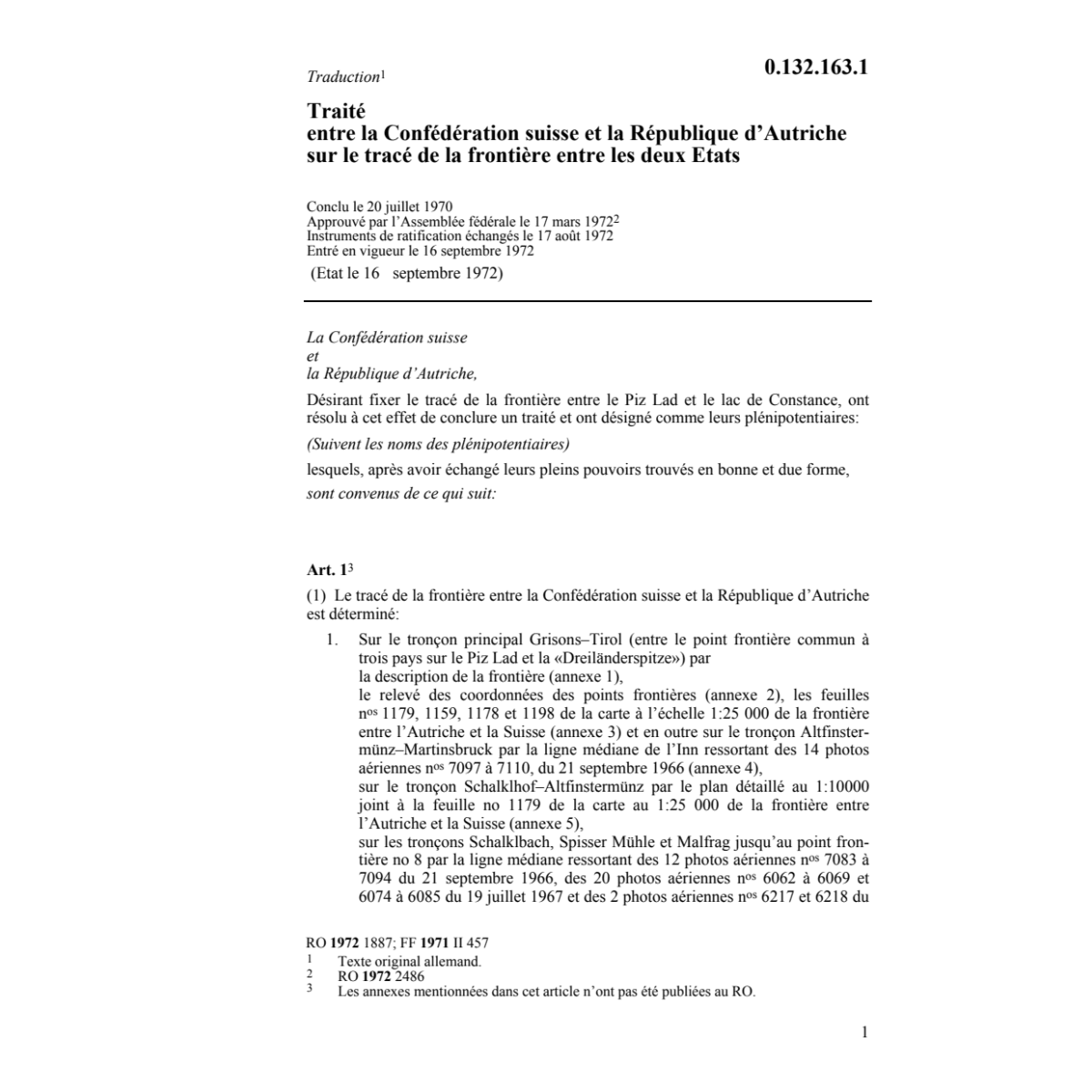 Tr. CH/A sur le tracé de la frontière