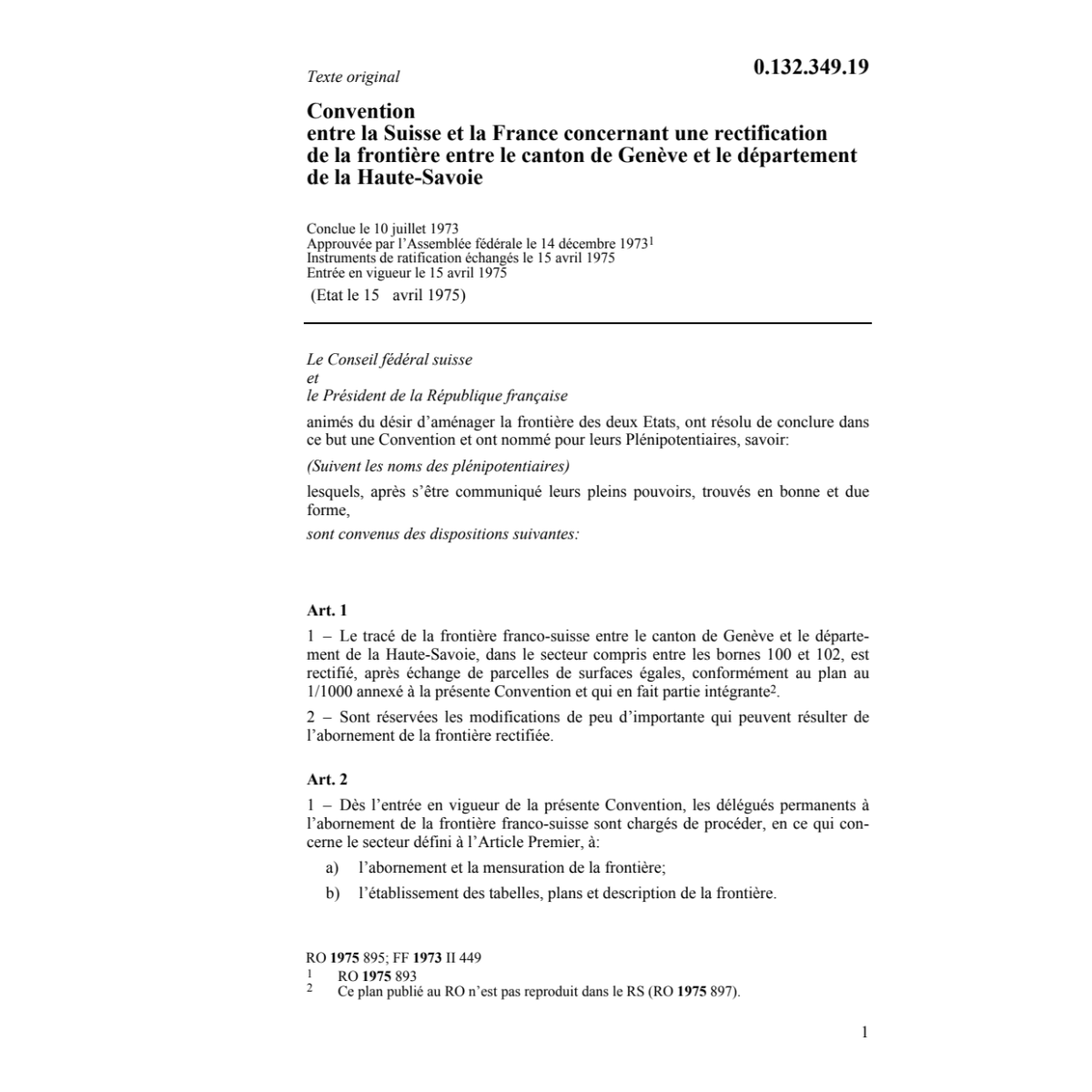 Conv. CH/F rectific. frontière Haute-Sa.