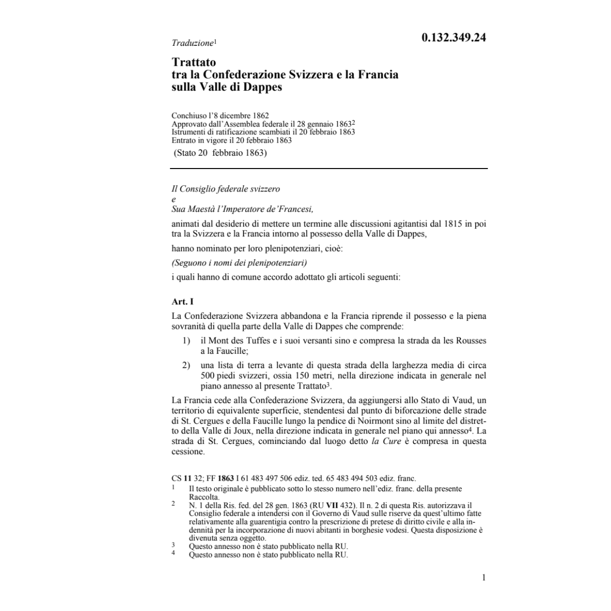 Tratt. CH/F sulla Velle di Dappes