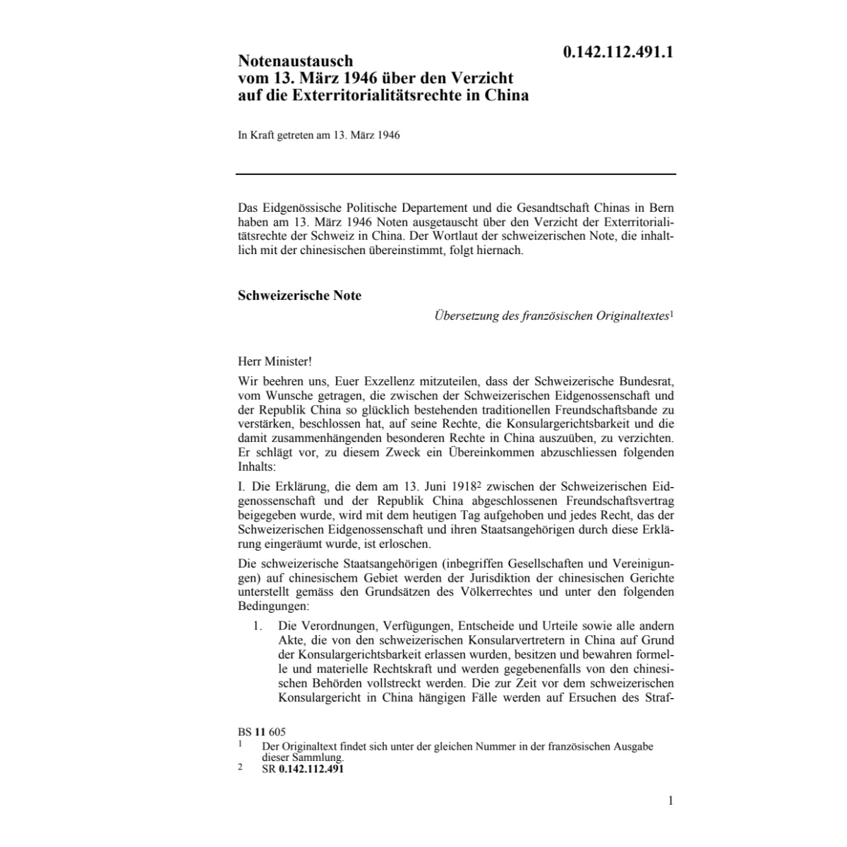 Notenaust. CH/China Exterritorialitätsr.