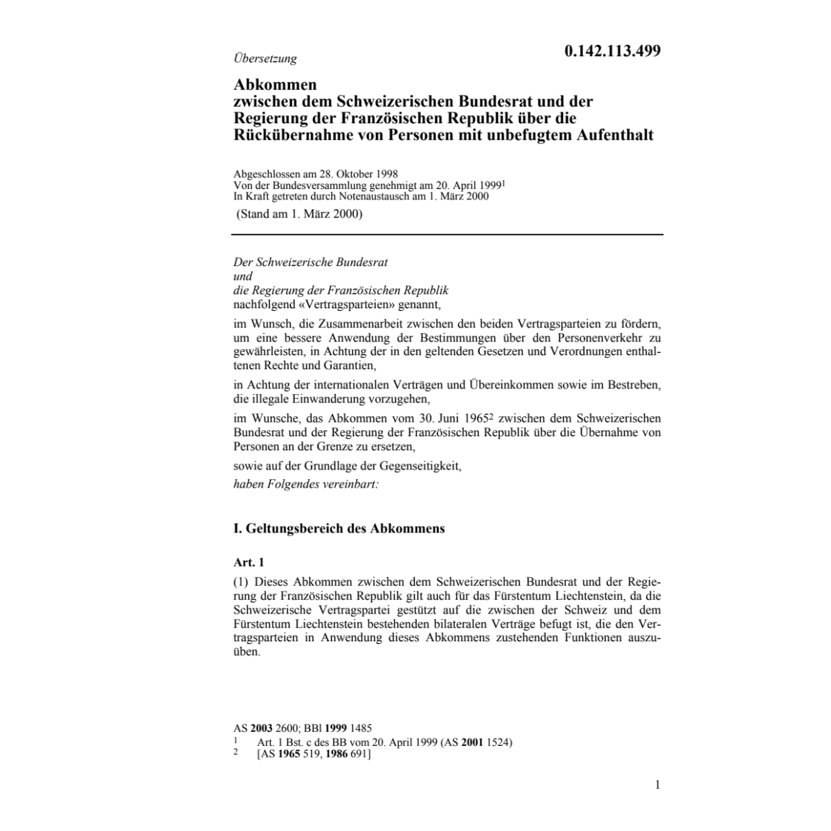 Abk. Frankreich Rückübernahme Personen