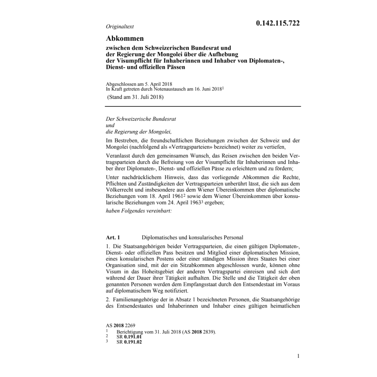Abk. BR-Mongolei Visumspflicht 16.05.18