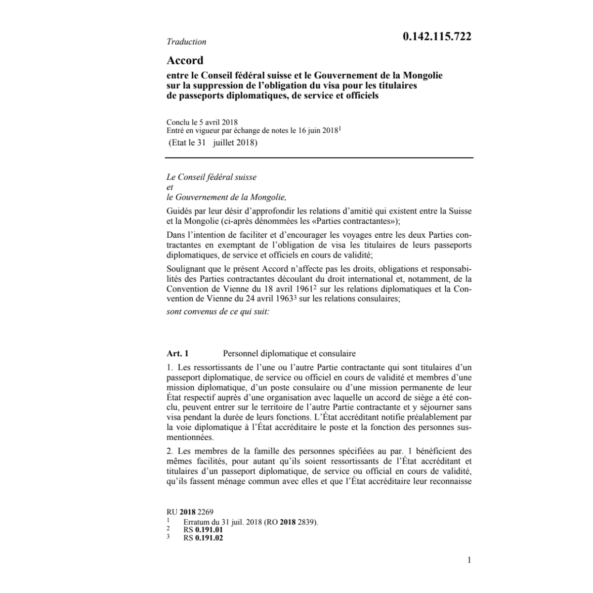 Ac. CF-Mongolie obligation visa 16.05.18
