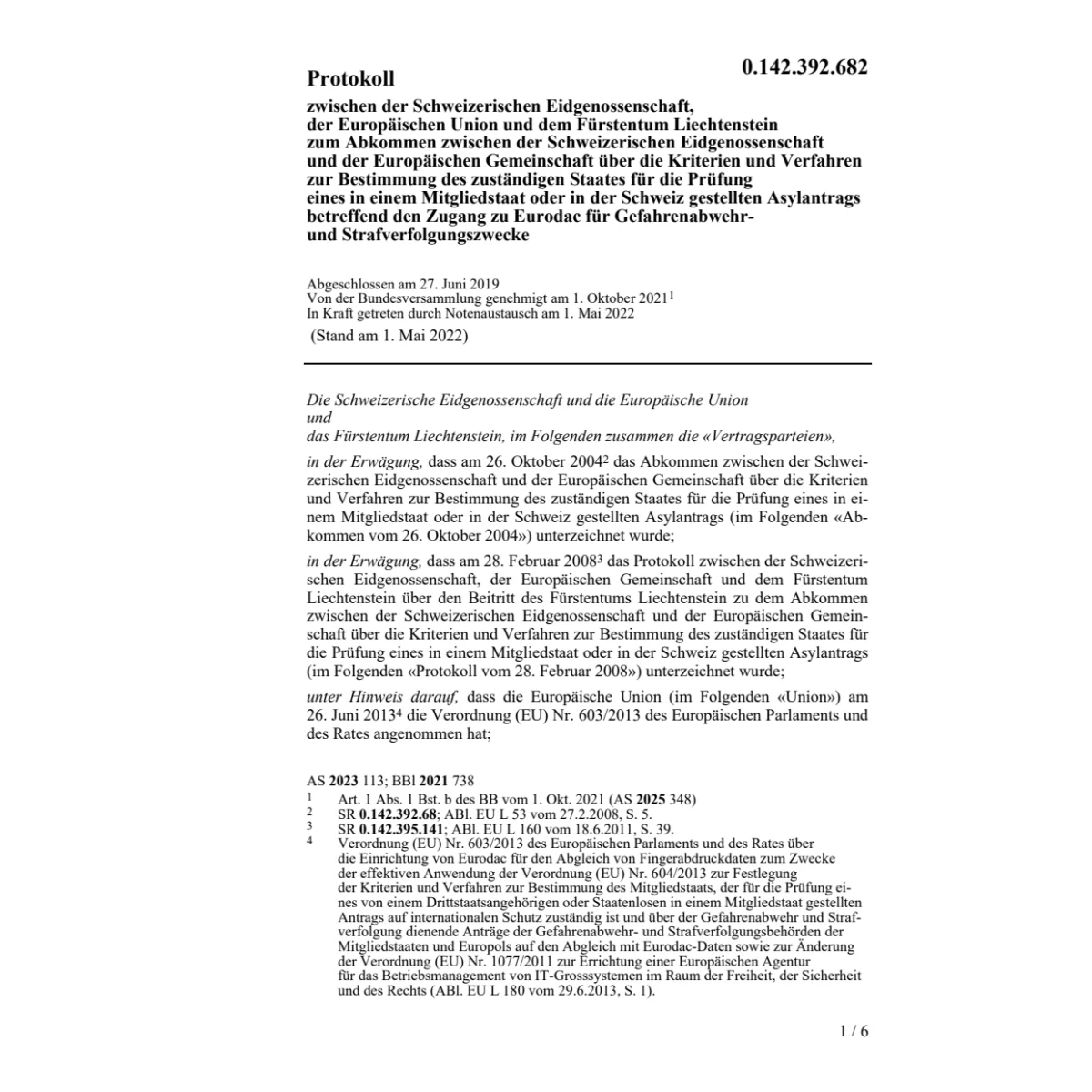 Prot. 27.6.19 Abk. Zugang Eurodac