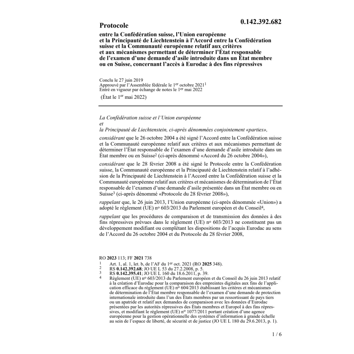 Prot. 27.6.19 Acc. accès Eurodac